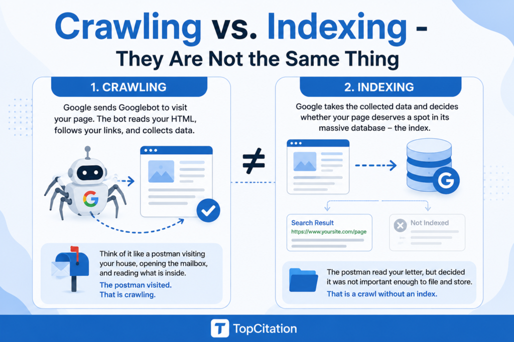 Crawling vs. Indexing -They Are Not the Same Thing